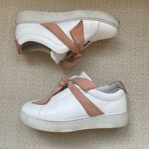 Alexandre Birman Clarita Bow Leather Sneakers Size 35
